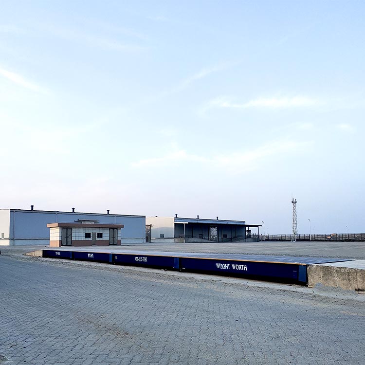 物流園150噸地磅汽車衡案例現(xiàn)場